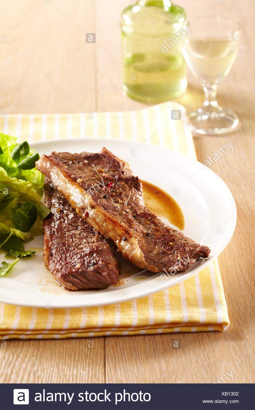 Beaf Steak Steps Stock Photo Alamy