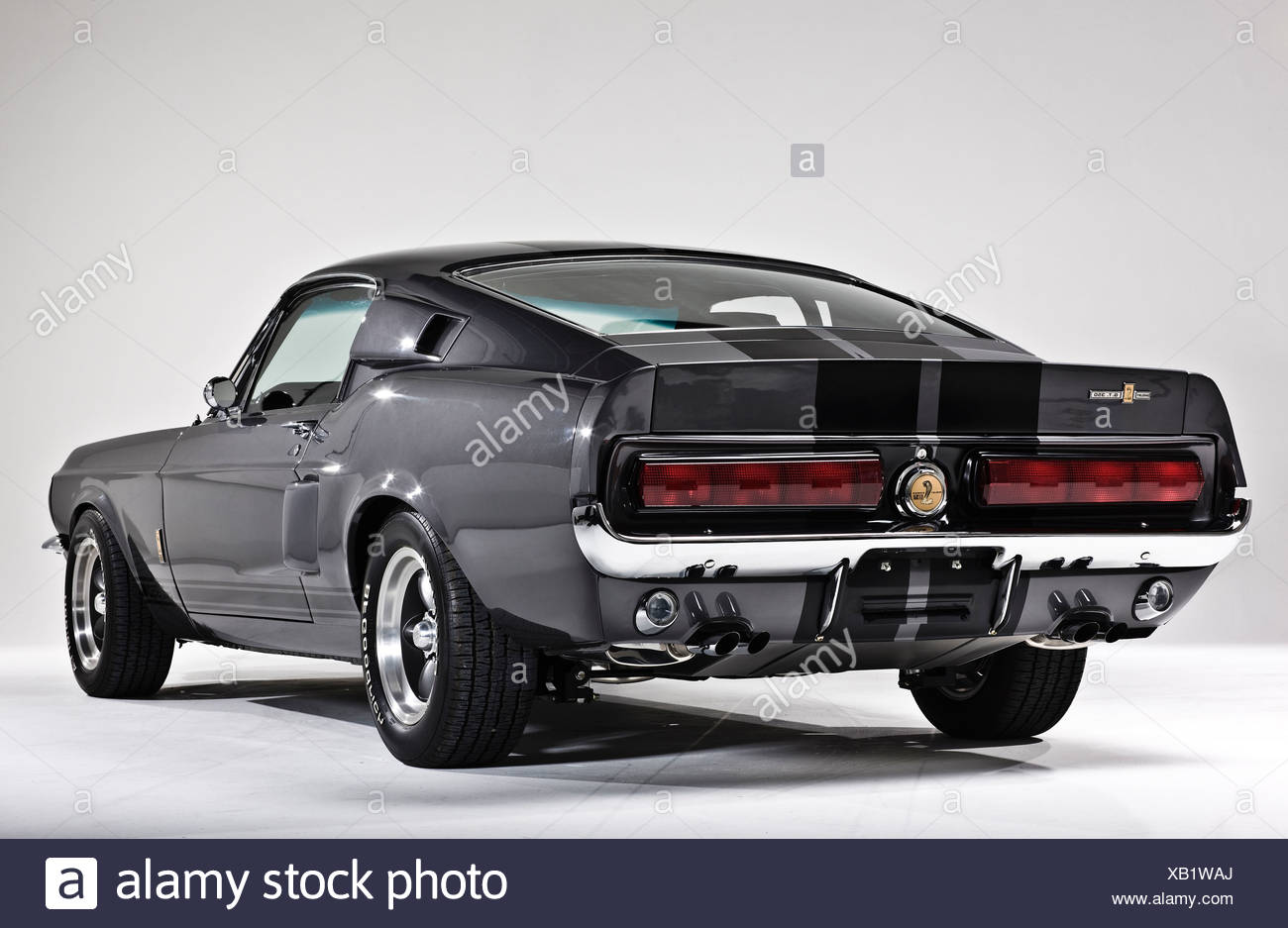 Dark Grey Shelby Mustang Gt 350 2 Door Sports Car Stock