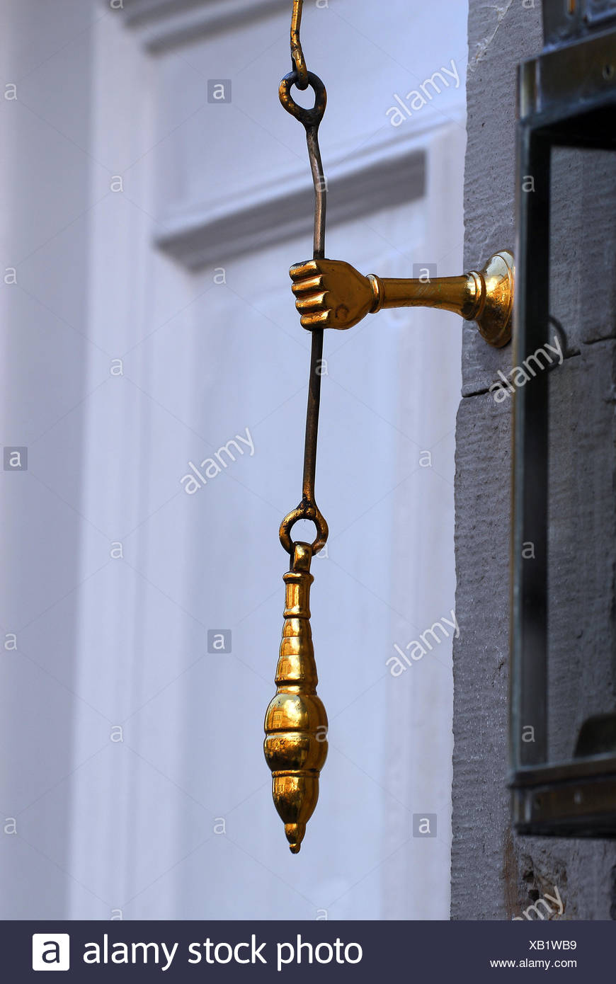 Pull String Doorbell & Traditional Butlers Bell U0026 Shaped Brass Bell