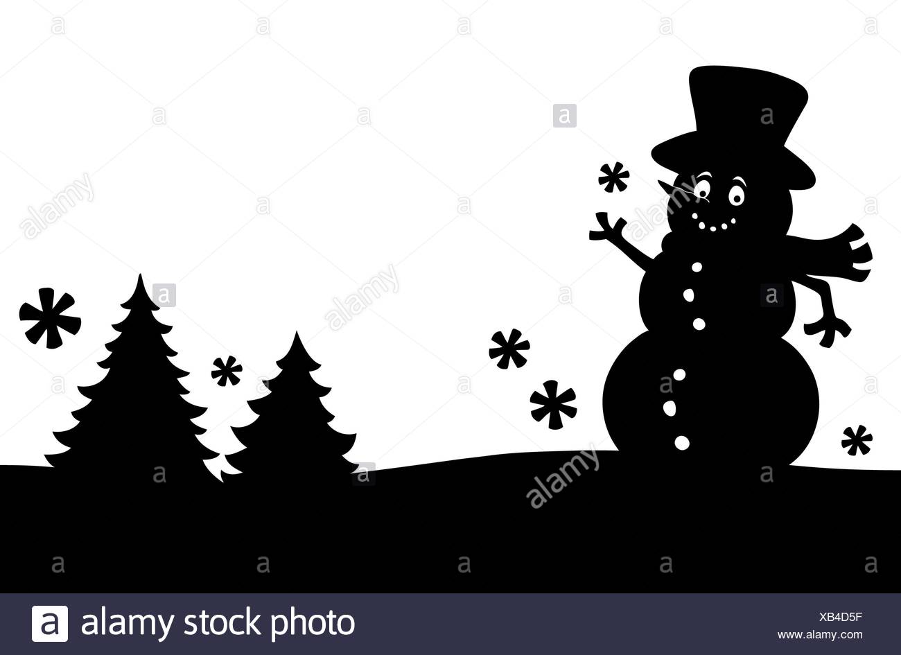 snowman silhouette theme image 1 stock photo alamy https www alamy com snowman silhouette theme image 1 image282225259 html