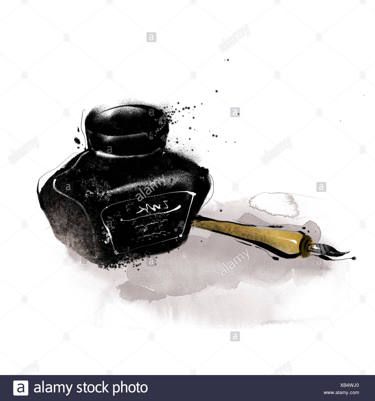 Ink Pot High Resolution Stock Photography and Images Alamy