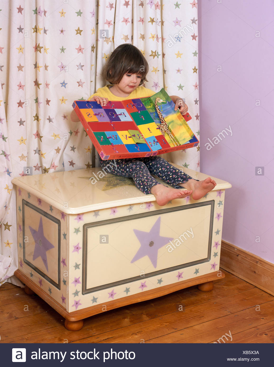 hand painted toy chest