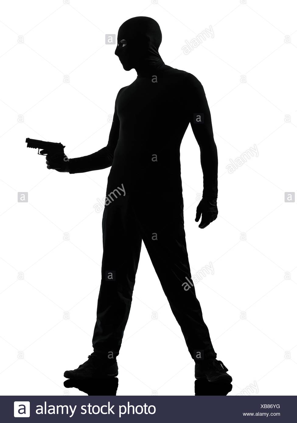 Silhouette Man Hood Full Length High Resolution Stock Photography and ...