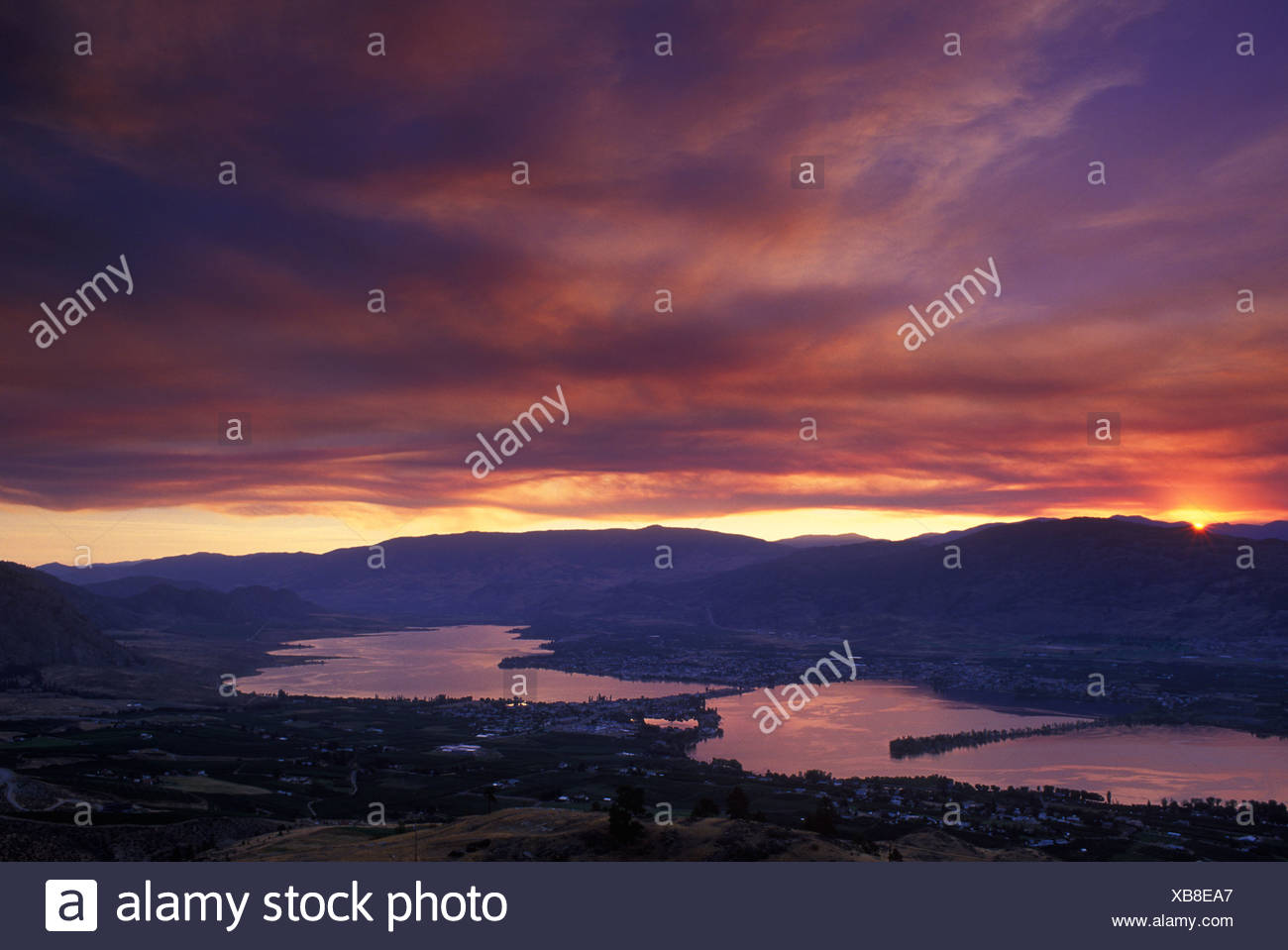 Sunset Over Osoyoos Lake With Forest Fire Smoke British Columbia Canada Stock Photo Alamy Sunset Over Osoyoos Lake With Forest Fire Smoke British Columbia Canada Stock Photo Alamy