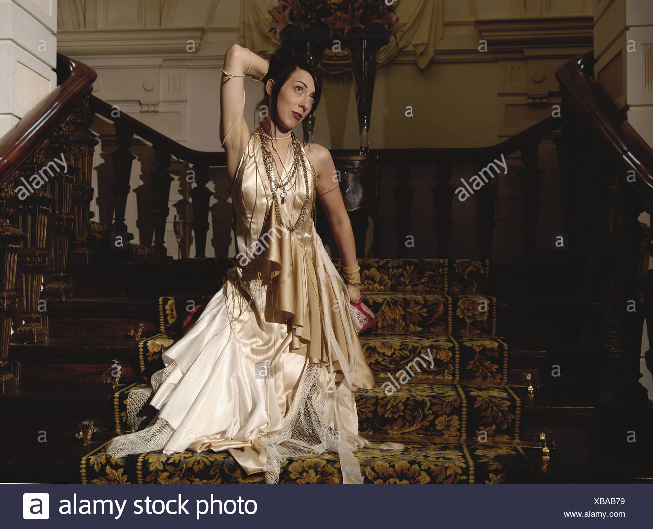 Woman In Dress Kneeling On High Resolution Stock Photography and Images ...