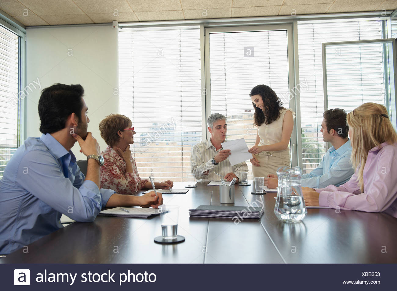 Group Of People In Boardroom Meeting Stock Photo 282371071