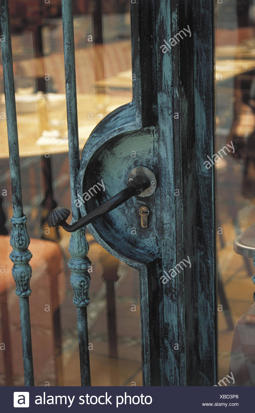 Wrought Iron Door View Restaurant Detail Spain Marbella Door