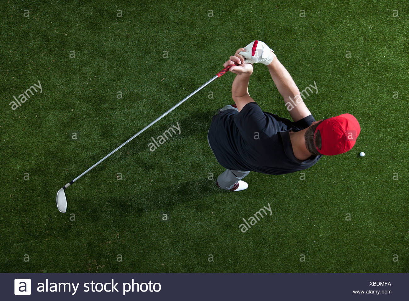 Golf Swing Above Stock Photos Golf Swing Above Stock