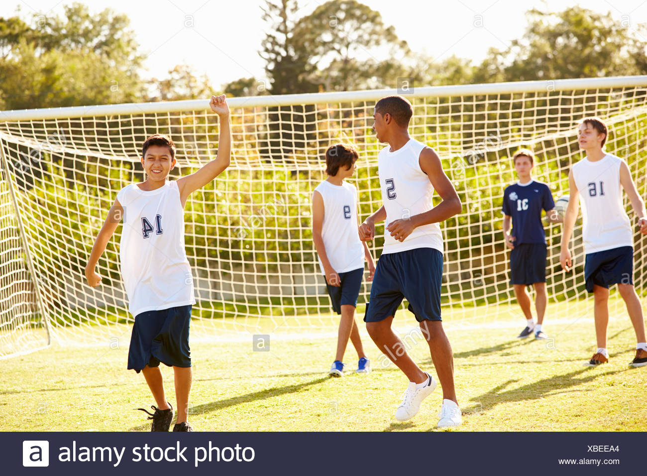 Boy Scoring Goal High Resolution Stock Photography and Images Alamy