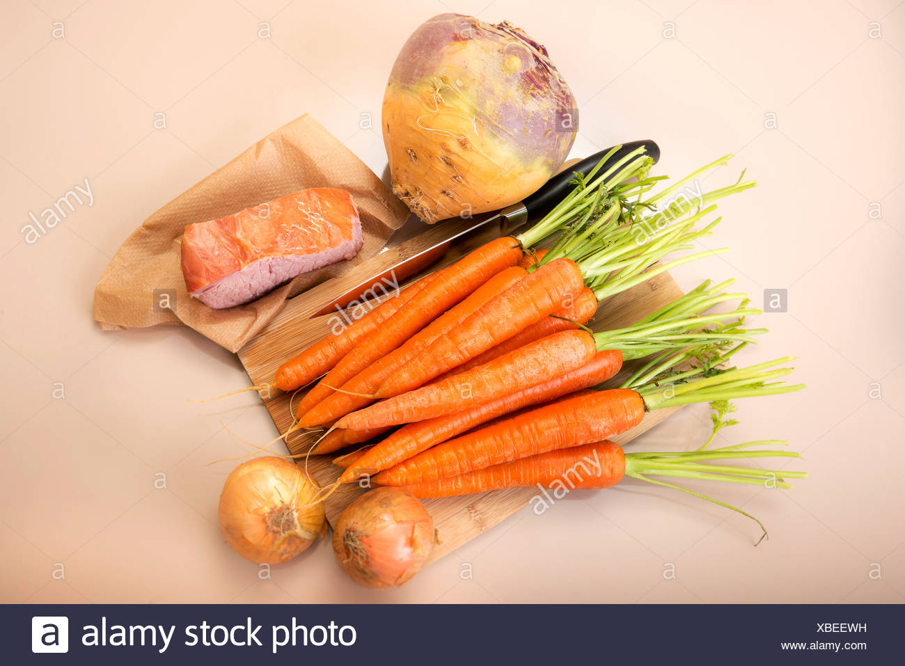 Turnip Carrot Stew With Kassler High Resolution Stock Photography and