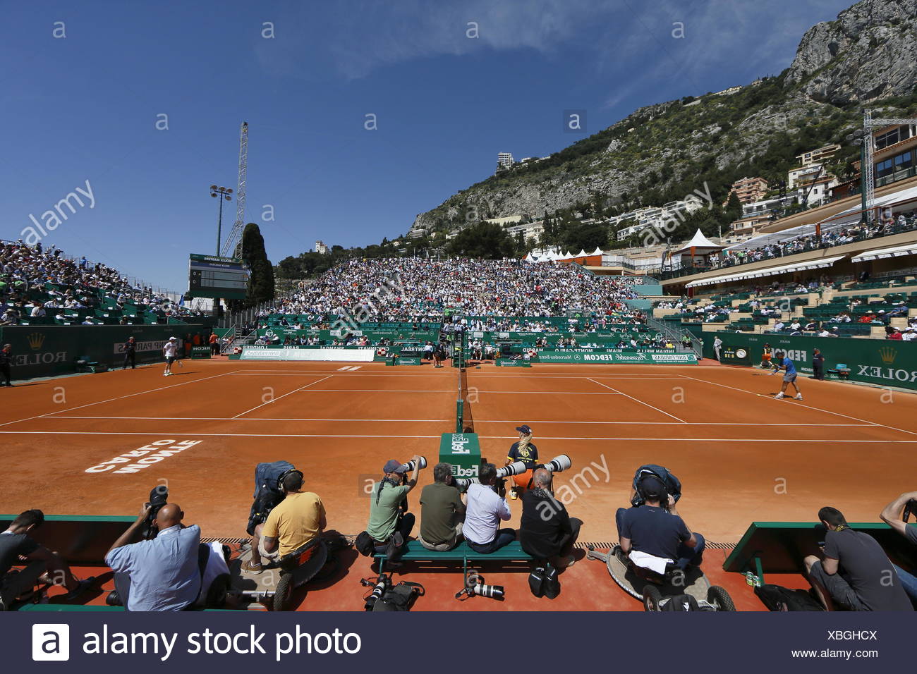 Center Court Of The Monte Carlo Country Club During The 2014 Monte Carlo Rolex Masters Tennis Tournament Principality Of Monaco Stock Photo Alamy