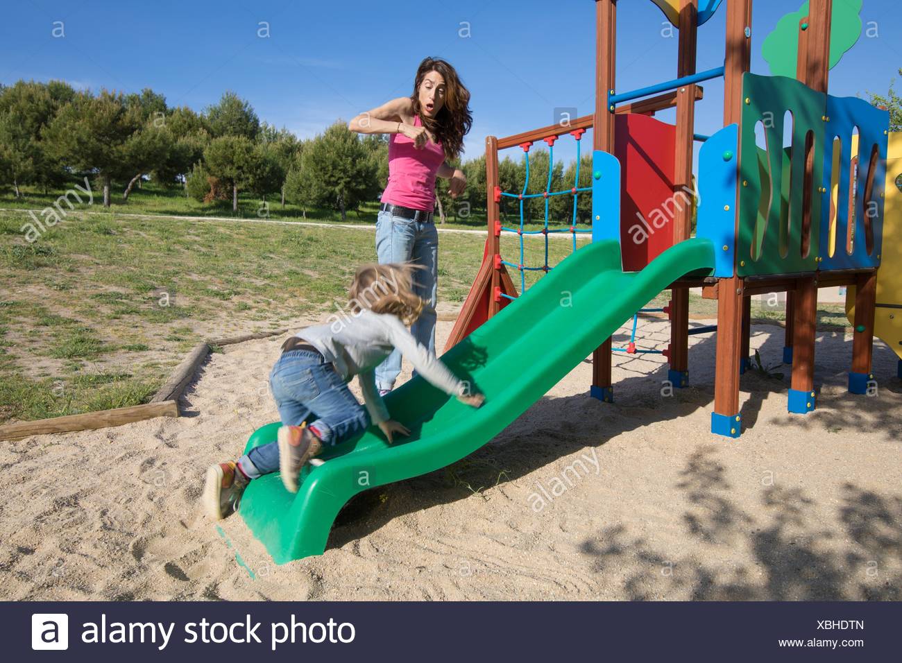 child plastic slide