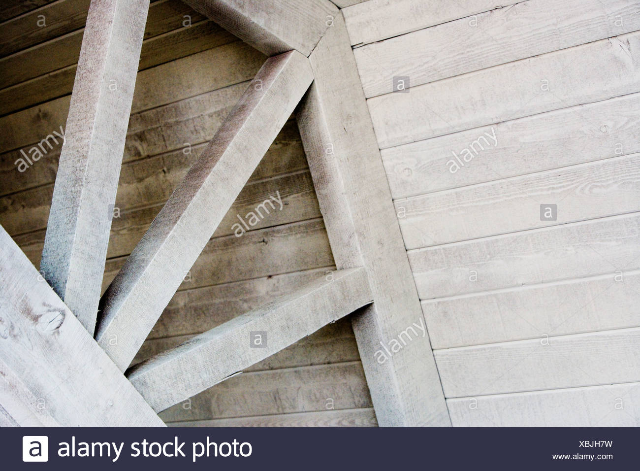 Whitewashed Wood Vaulted Ceilings Stock Photo 282535789 Alamy