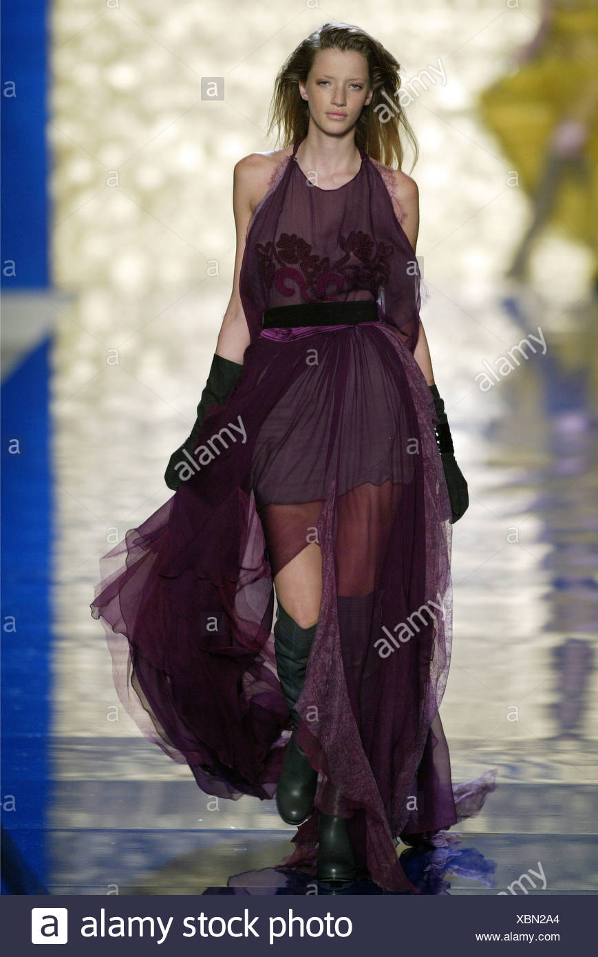 Blumarine Ready To Wear Milan A W Model Milagros Schmoll Long