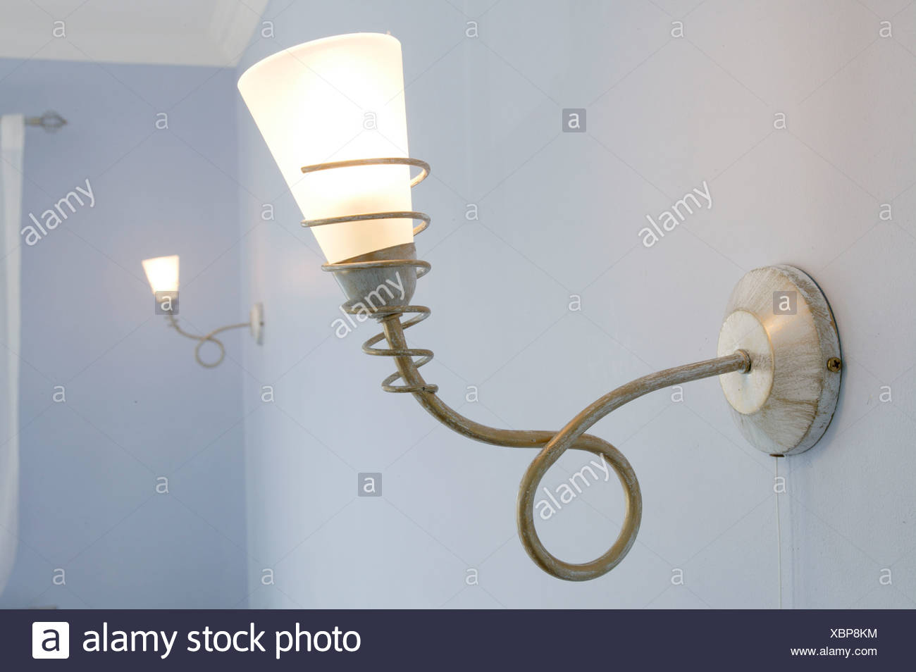 Modern Light Fitting In Bedroom Stock Photo 282616872 Alamy