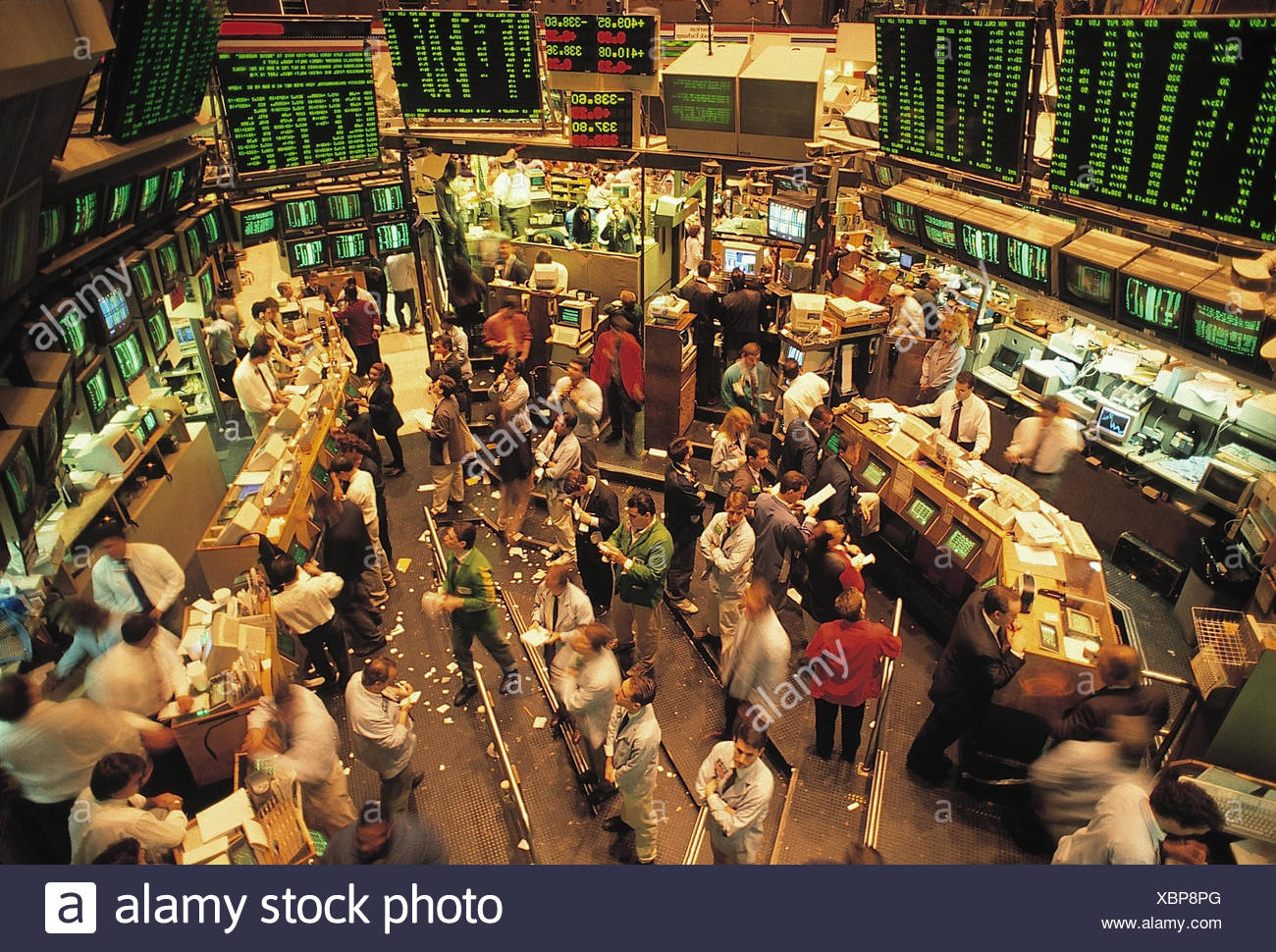 The Usa New York Stock Exchange Broker Floor Exchange Inside