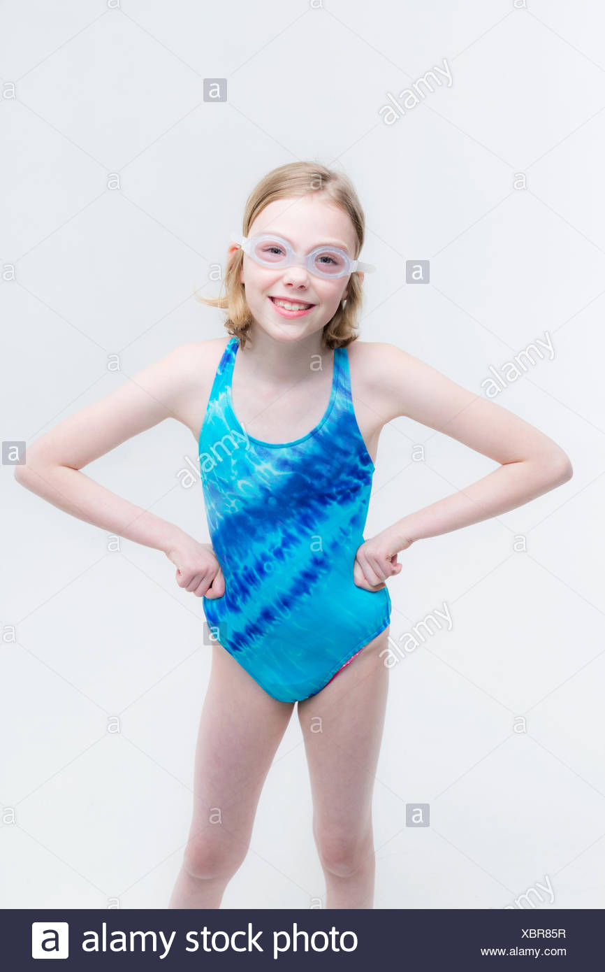 girl wearing swimming costume