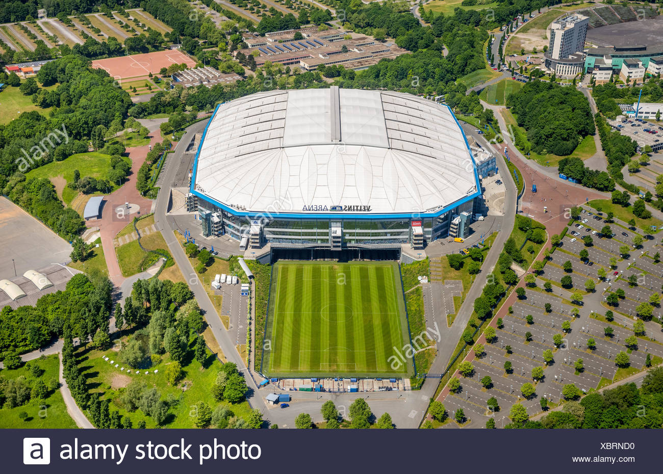 Veltins Arena Schalke Stadium Bundesliga Stadium Schalker Field Gelsenkirchen Ruhr District North Rhine Westphalia Stock Photo Alamy