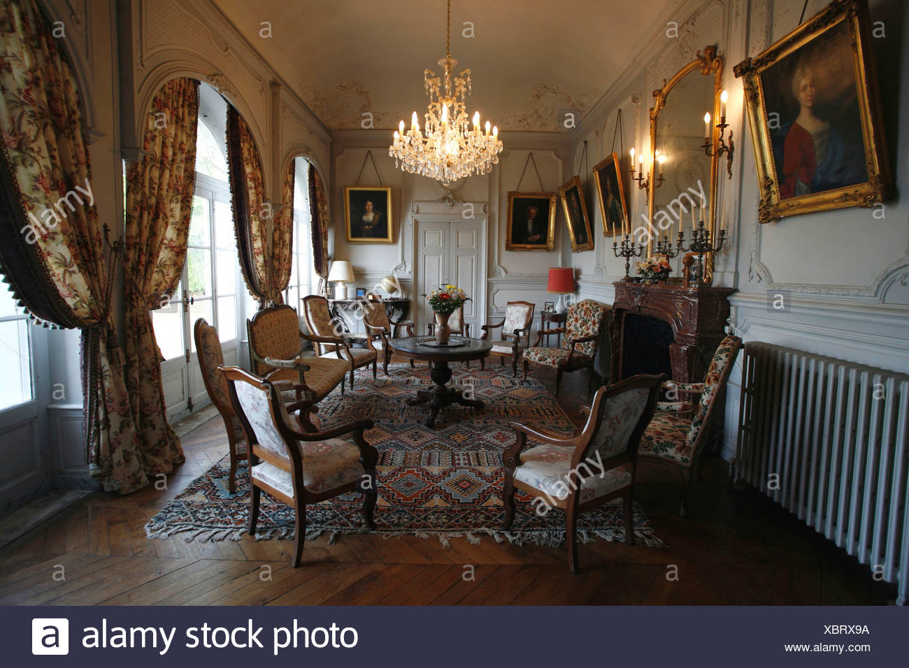 Chateau de Colliers, parlor, Muides-sur-Loire, France, Europe Stock Photo -  Alamy