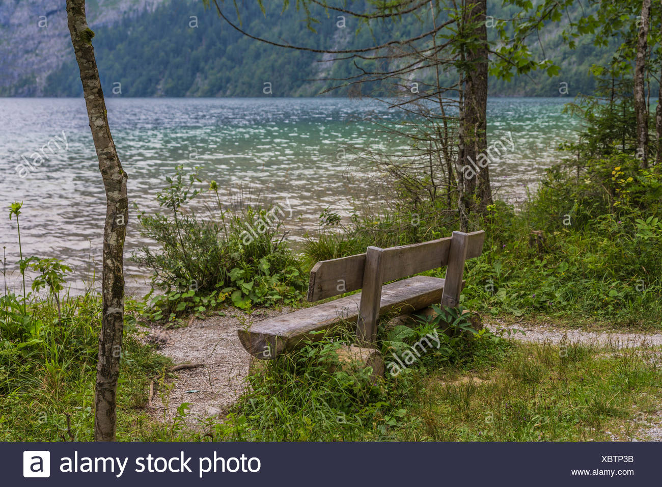Bank At The Pilgrimage Church Of St Bartholomew Lake Koenigssee