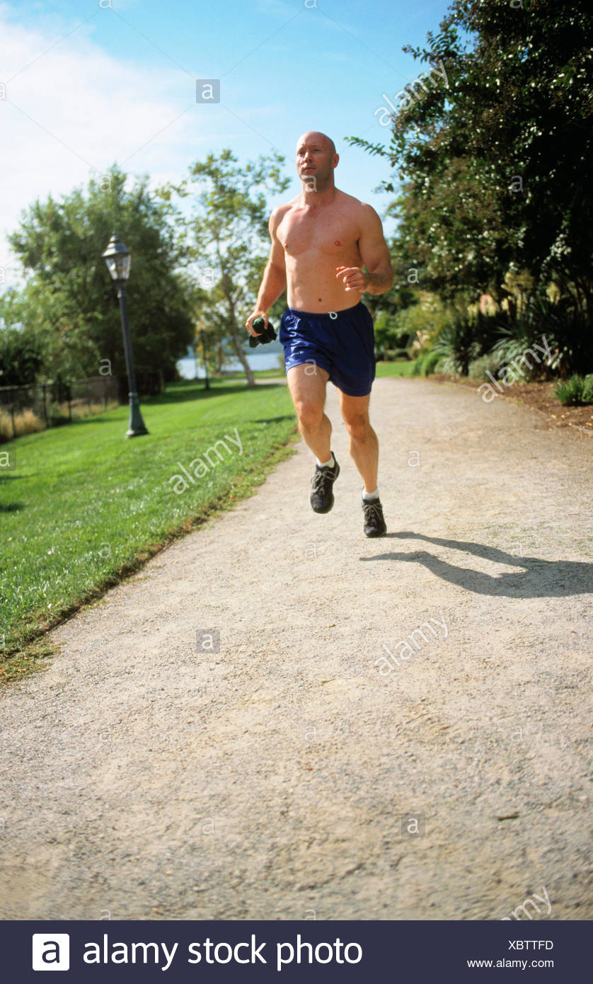 running with no shirt