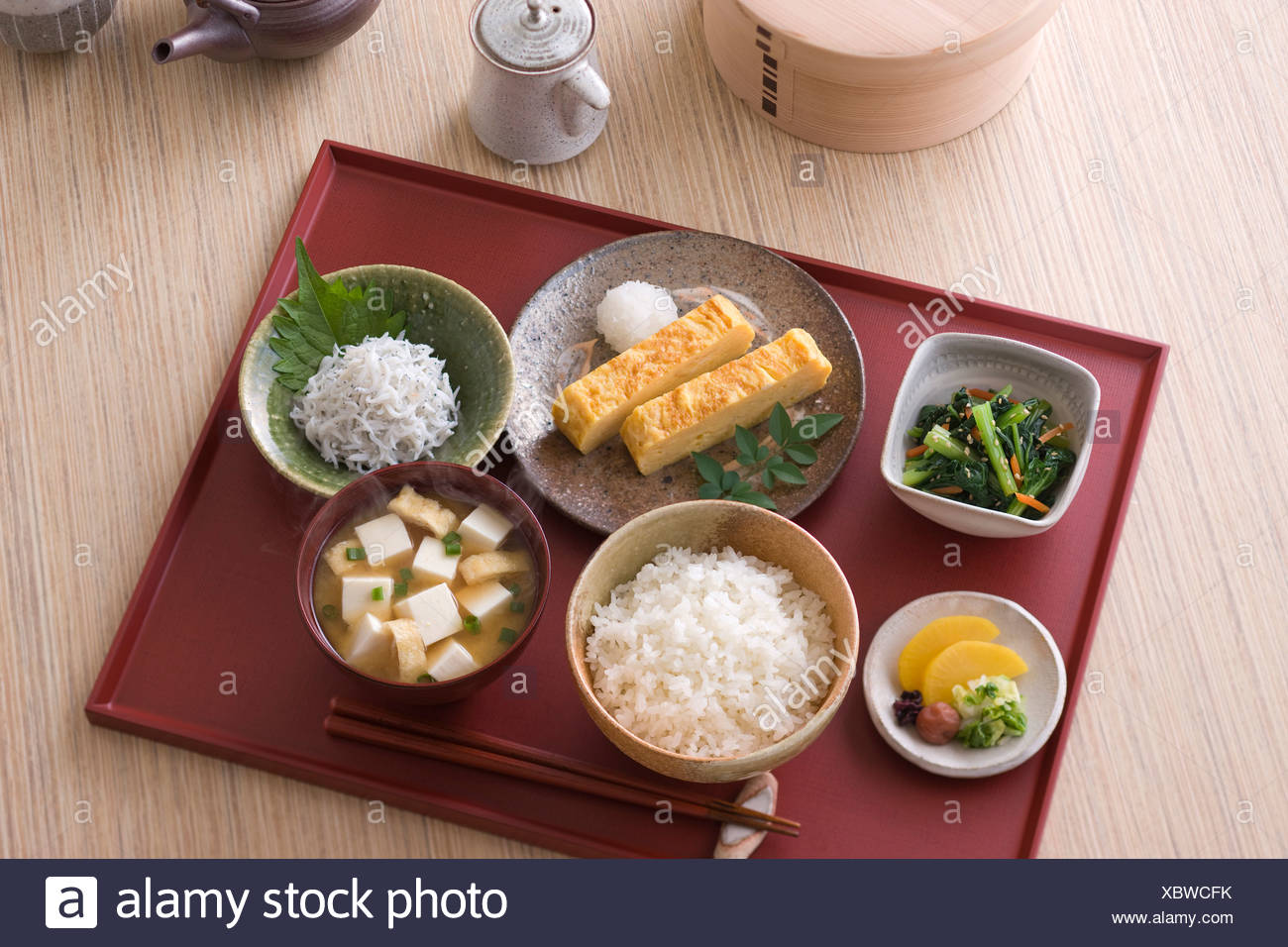 Traditional Japanese Breakfast Stock Photo: 282685751 - Alamy