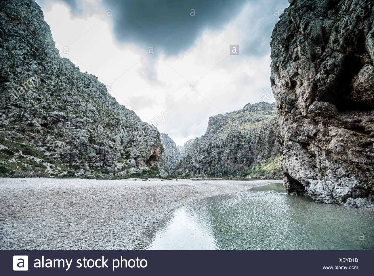 Gorge at Sa Calobra, Torrent de Pareis, Mallorca Stock Photo