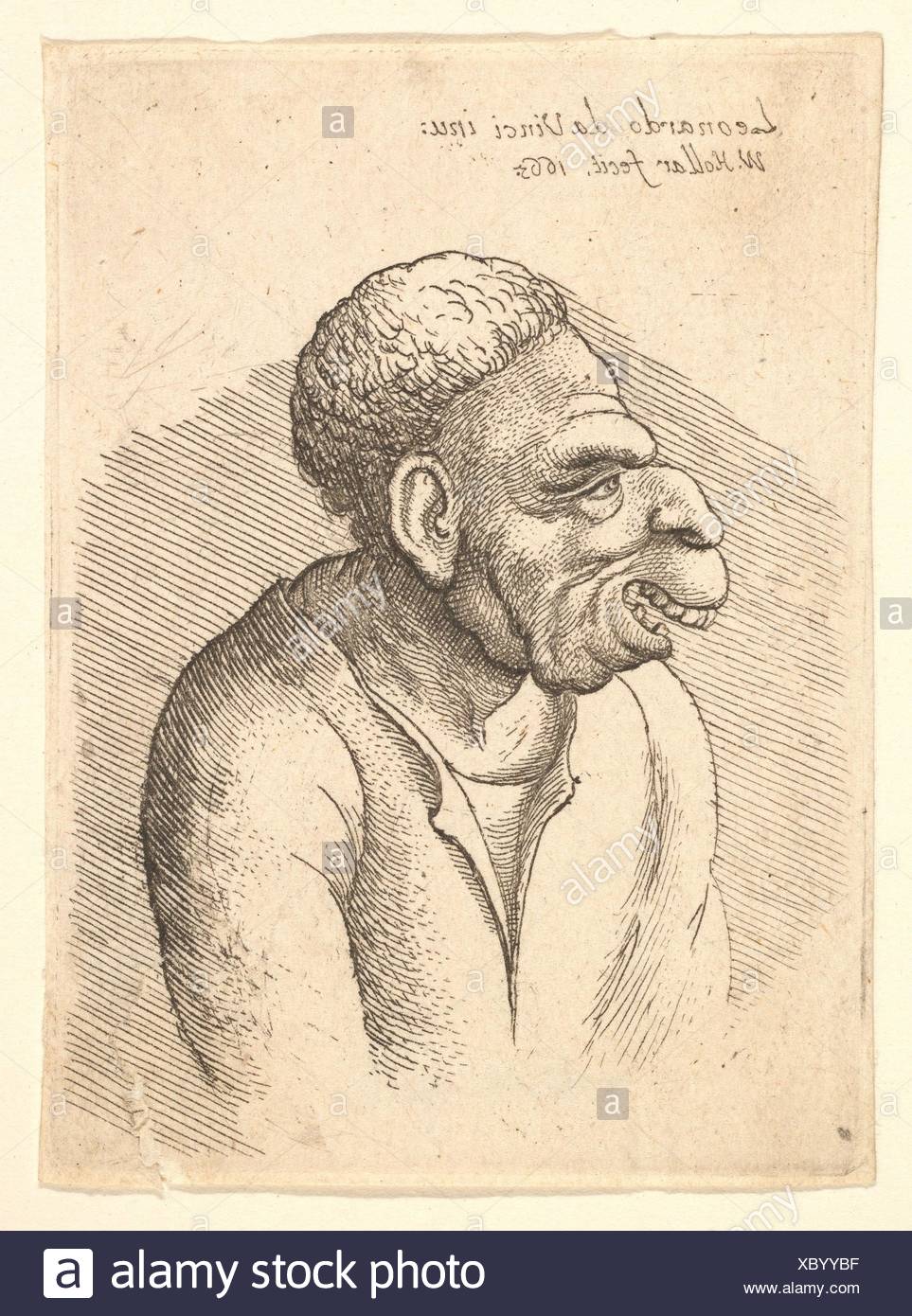 Bust Of A Manwith Hooked Nose Prominent Upper Lip Open Mouth And