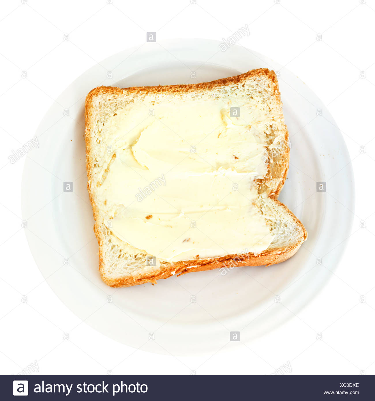 Top View Of Bread And Butter Sandwich On White Plate Isolated On White Background Stock Photo Alamy Top View Of Bread And Butter Sandwich On White Plate Isolated On White Background Stock Photo Alamy