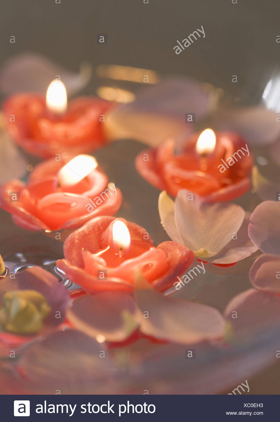 Water Floating Candles Stock Photos & Water Floating Candles Stock