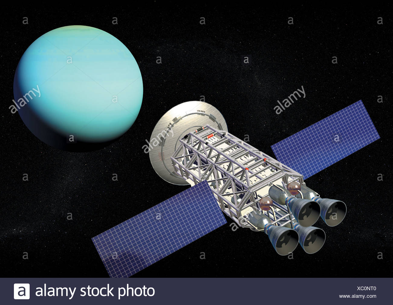 Uranus And Satellite Stock Photo Alamy