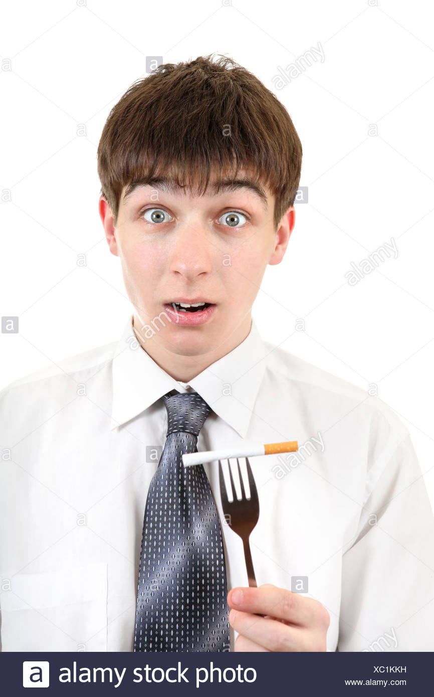 man-hold-cigarette-on-the-fork-XC1KKH.jpg