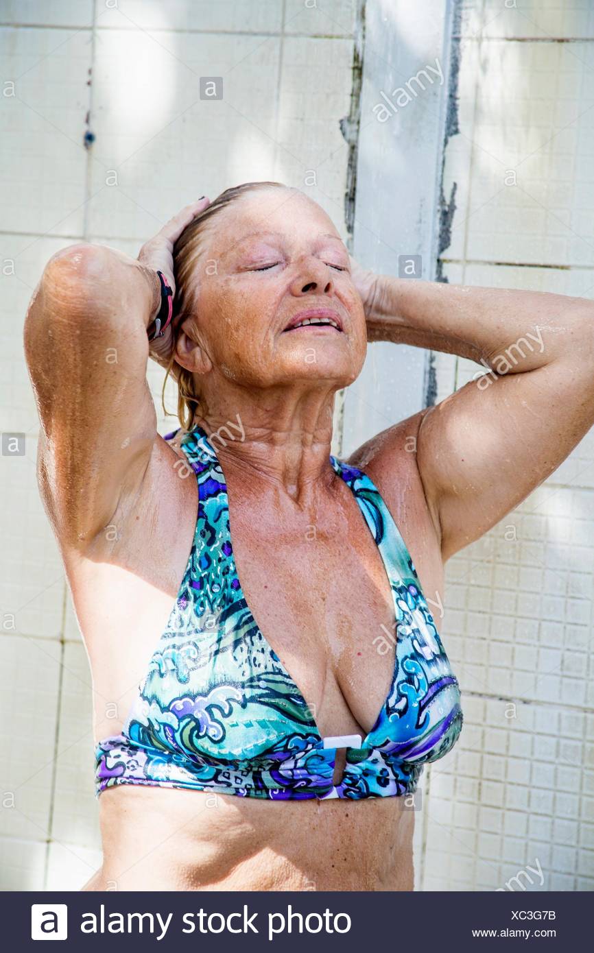 bathing suit for elderly woman