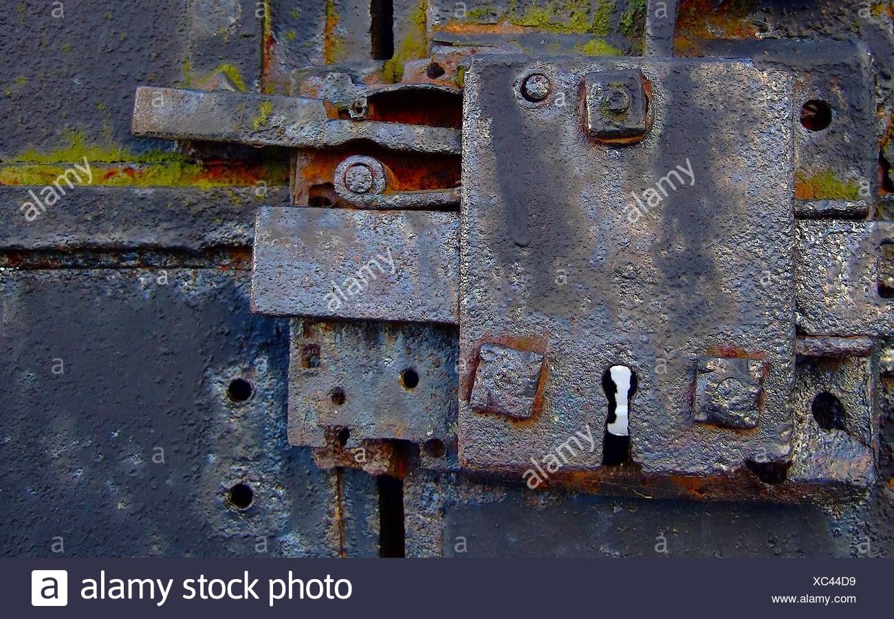 Lock Goal Passage Gate Archgway Gantry Door Iron Metal Rusty Rust