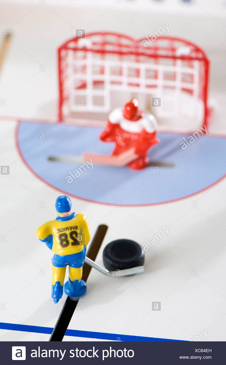 Close Up Of Table Hockey Player With The Goalie Aim Stock Photo Alamy Close Up Of Table Hockey Player With The Goalie Aim Stock Photo Alamy
