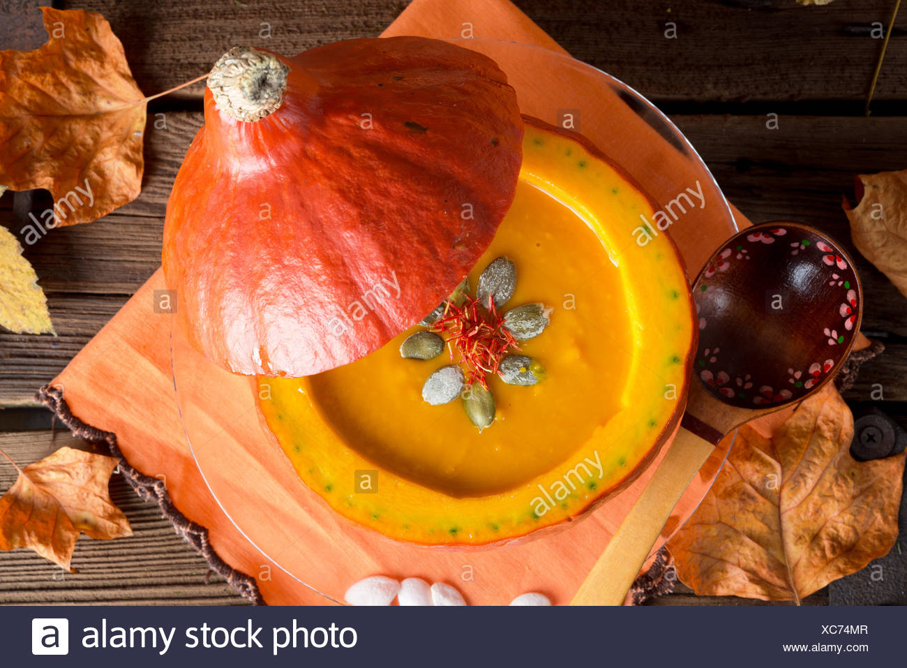 pumpkin soup Stock Photo