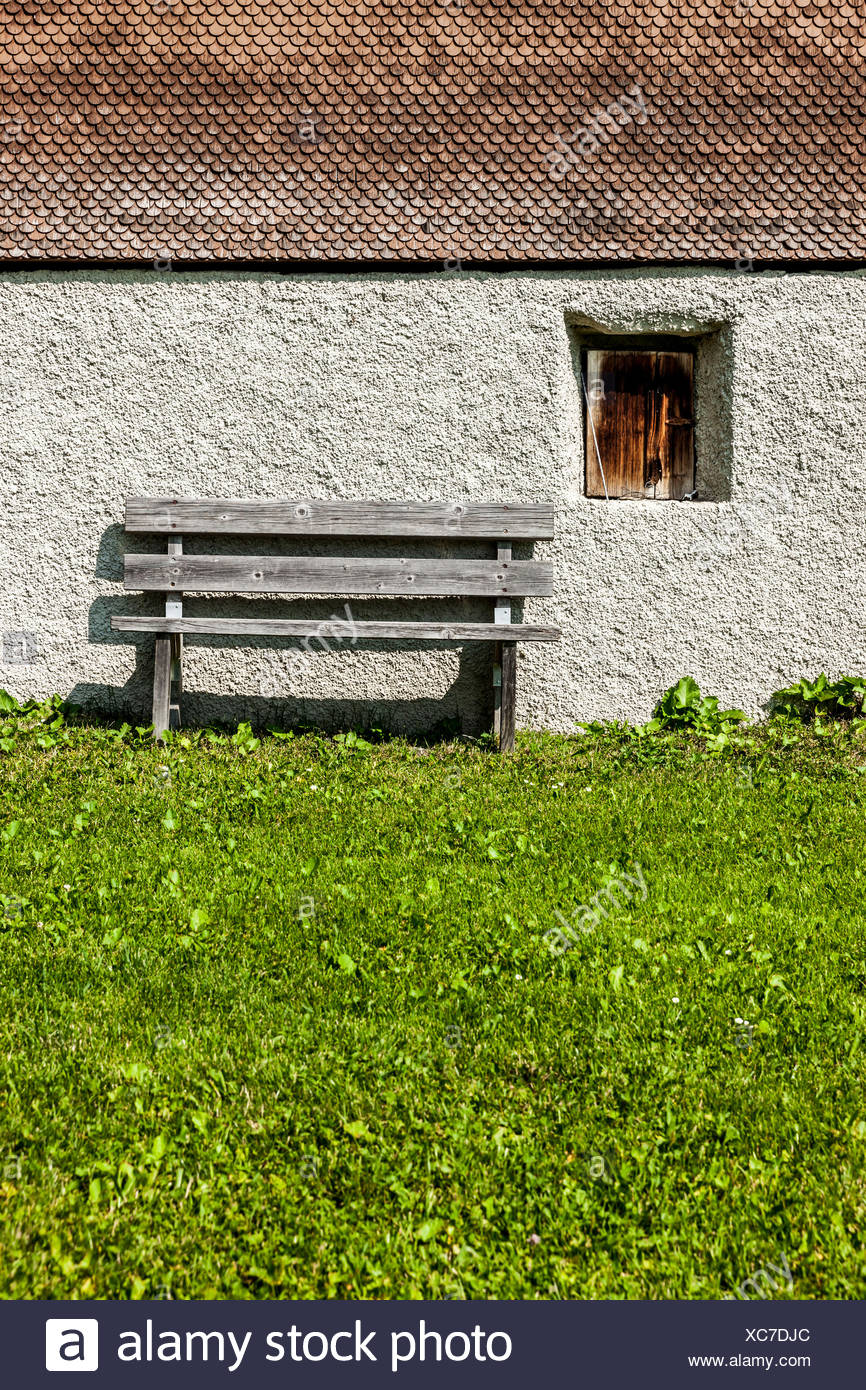 Bench In Front Of The Alp Stock Photo 282906132 Alamy