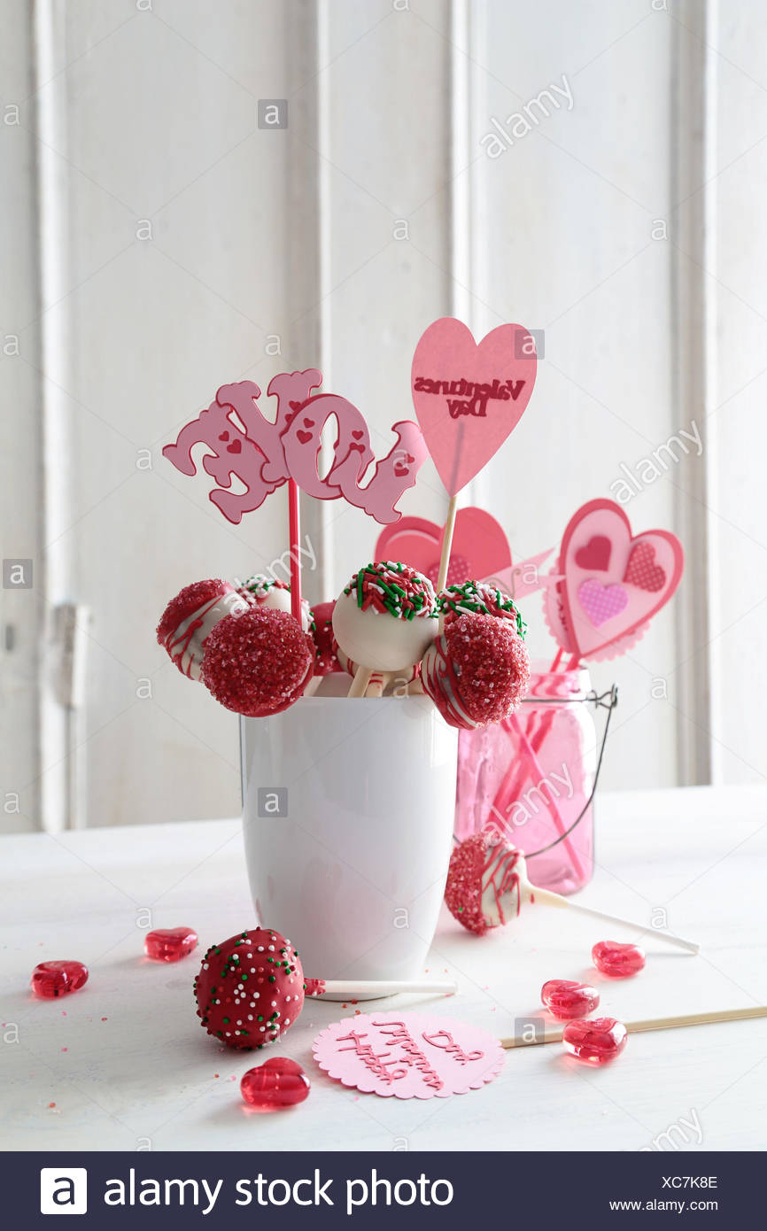 Cake Pops With Decorations On Kitchen Table Stock Photo 282910558