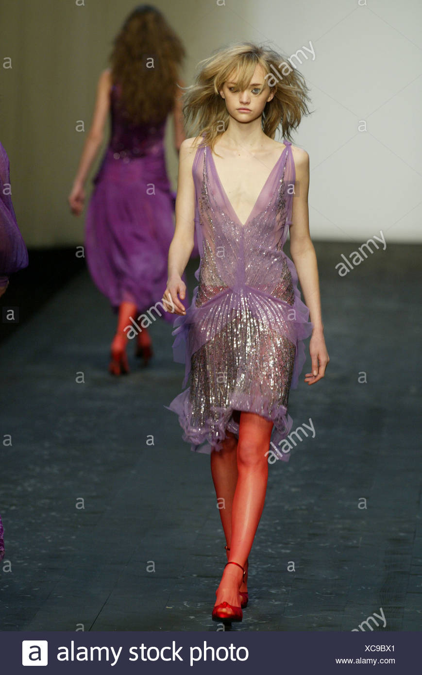 Anna Molinari Milan Autumn Winter Model Long Blonde Hair Long
