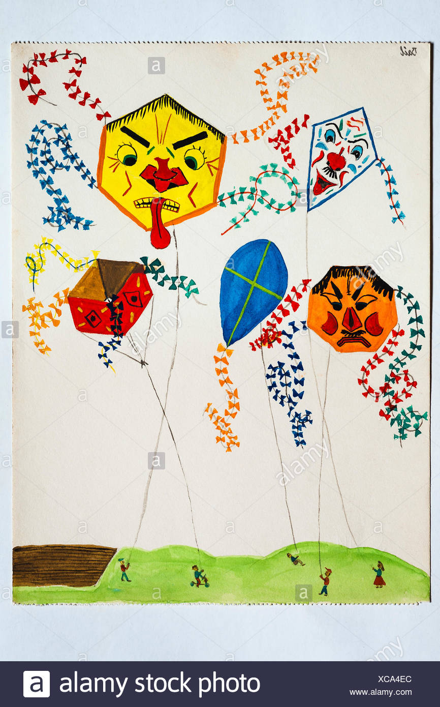 Kite Drawing High Resolution Stock Photography And Images Alamy