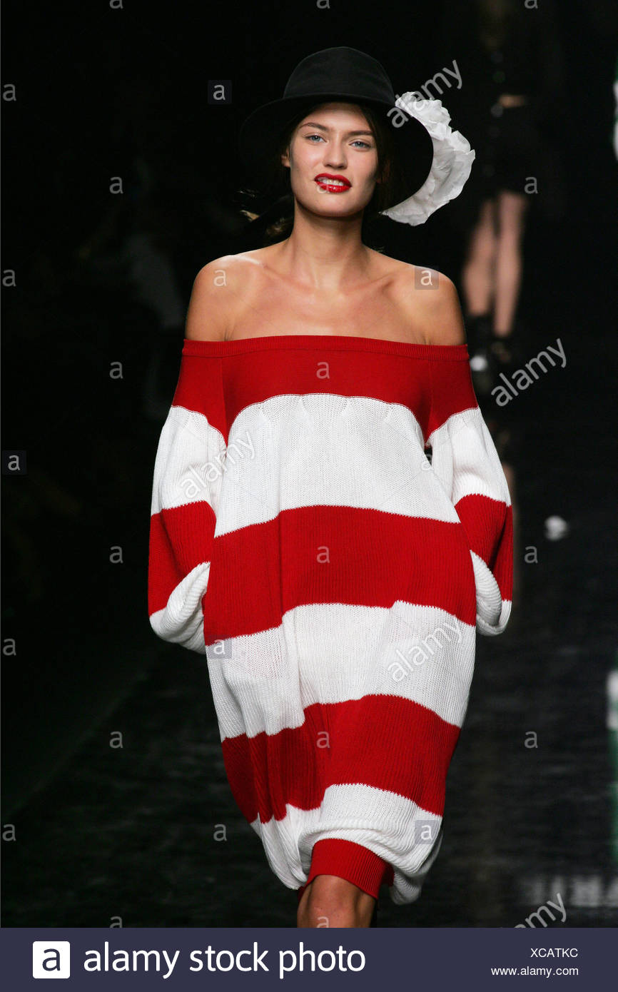 red and white horizontal striped dress