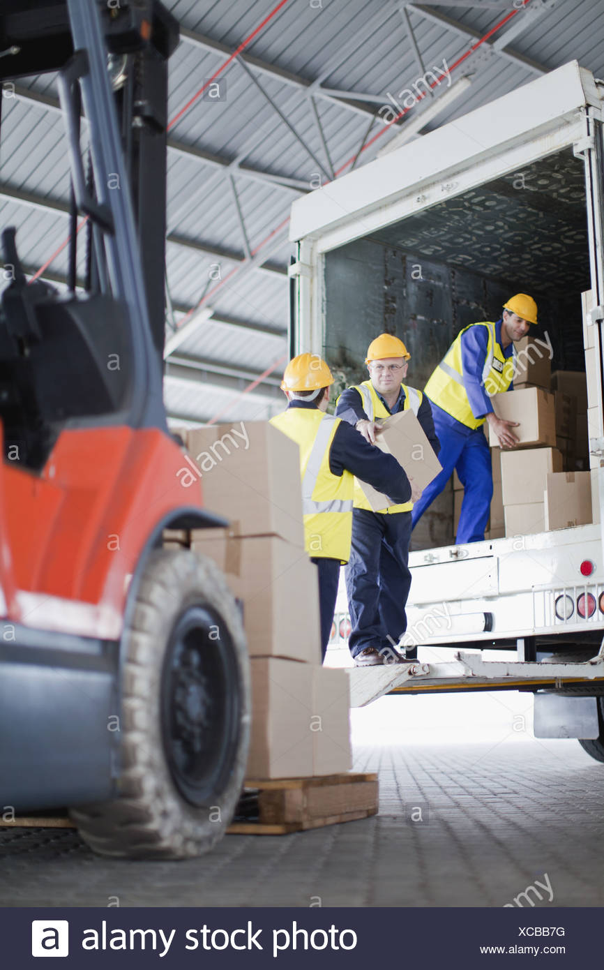 Delivery Man Boxes Truck High Resolution Stock Photography and Images ...