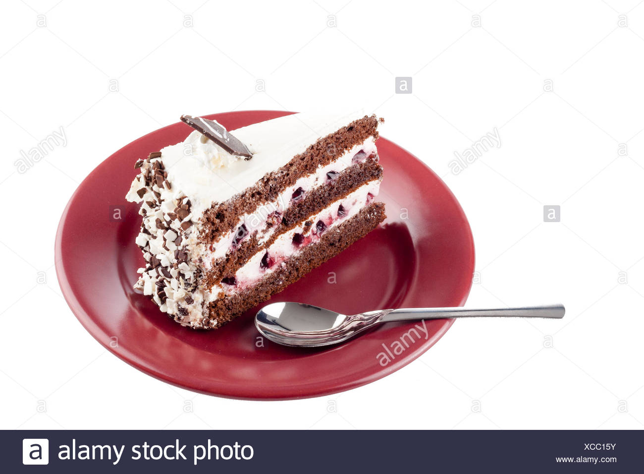 Multilayer Cake On Plate Stock Photo Alamy