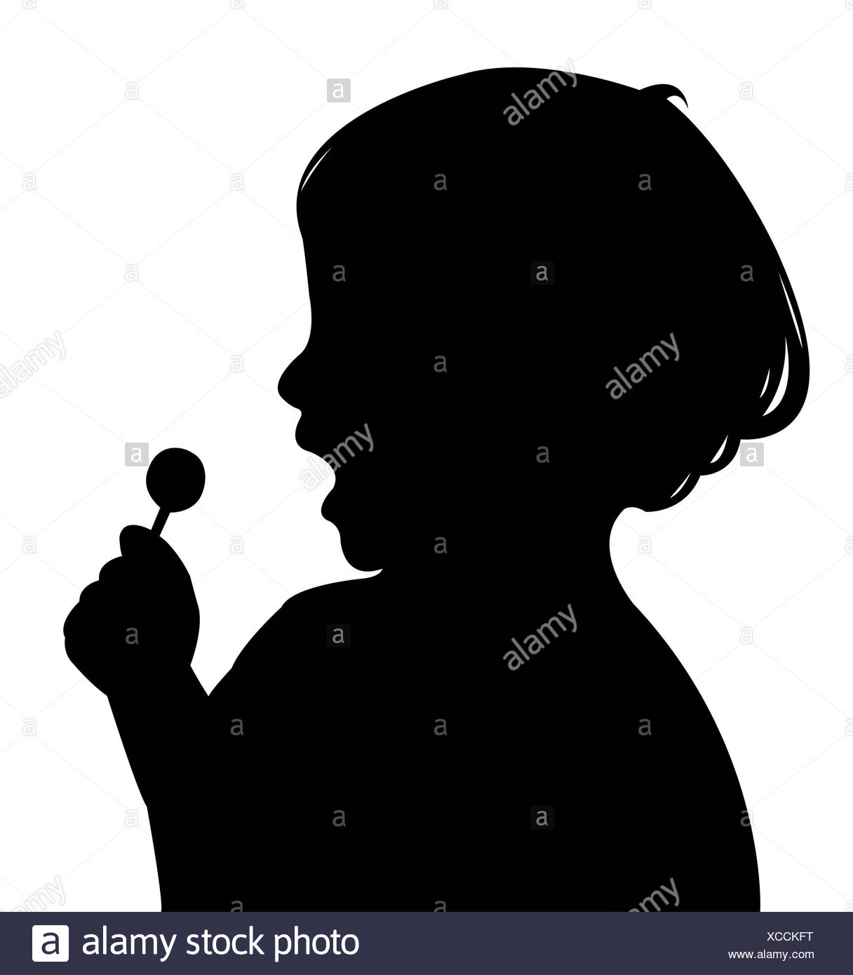 Child Silhouette Eating Stock Photos & Child Silhouette Eating Stock ...