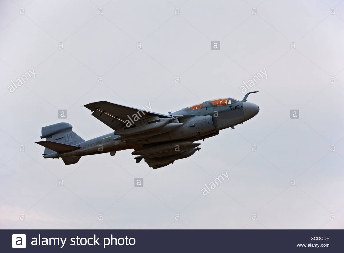EA-6B Prowler in Flight - Stock Image