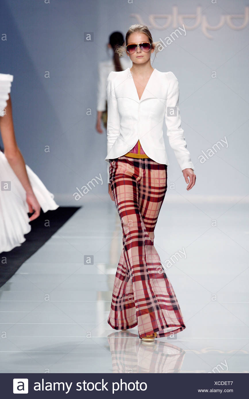 flared tartan trousers