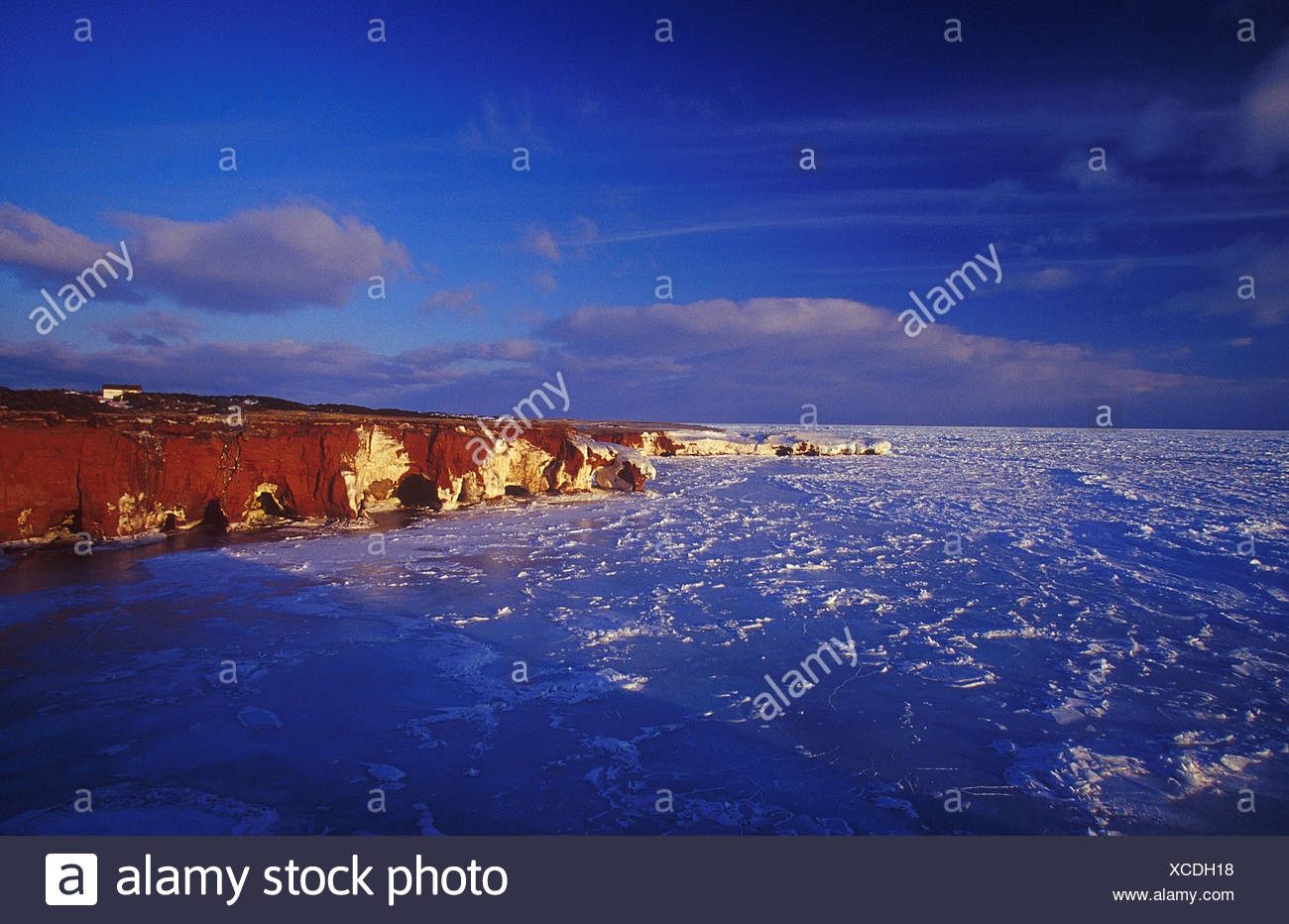 Belle Anse Canada North America America Cliffs Coast Ice Frozen Ile Du Cap Aux Meules Madeleine Islands Na Stock Photo Alamy