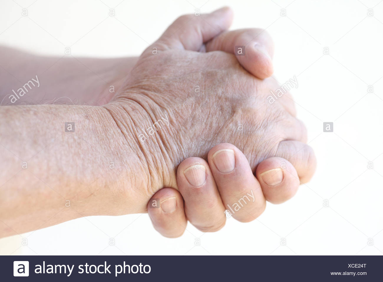 Clasped Fingers High Resolution Stock Photography and Images - Alamy