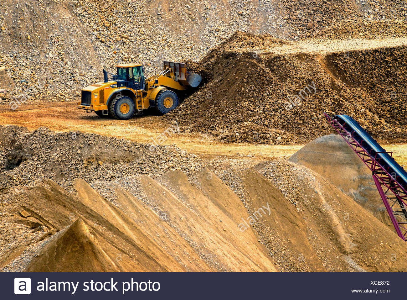 Front Loader Gravel Pit Ontario Canada High Resolution Stock