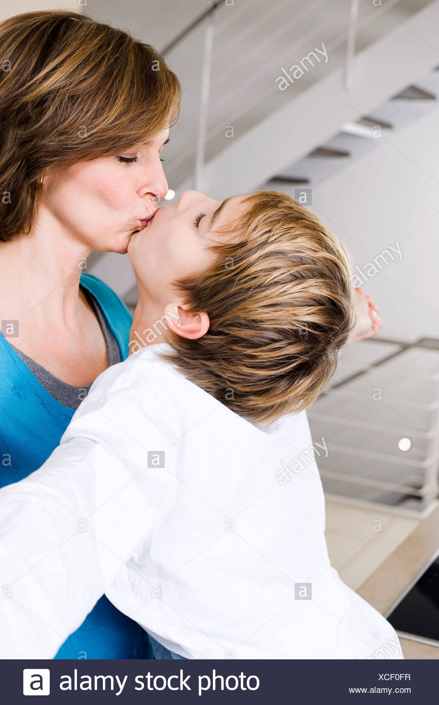 Mom And Son Kissing